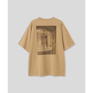 tシャツ 半袖 「AT THE TRNK」フォトＴシャツ　バックプリント レディース メンズ