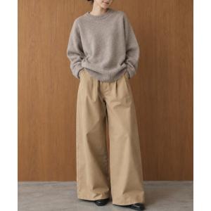 ワイドパンツ チノパン 「AT THE TRNK」チノワイドパンツ レディース