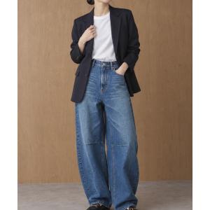 ワイドパンツ ジーンズ デニム デニムパンツ 「AT THE TRNK」デニムバレルパンツ レディース