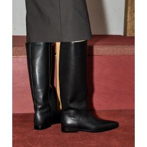 ブーツ 「/WEB+一部店舗限定」REMME/レメ 別注 LEATHER STRAIGHT ロングブーツ レディース