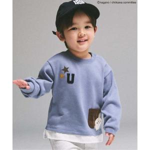 tシャツ 「アニメちいかわ」星ロゴアップリケポケットTシャツ キッズ 子供服 男の子 女の子