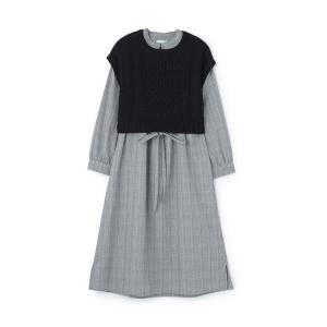 シャツワンピース 「リンク」ベストつきワンピース