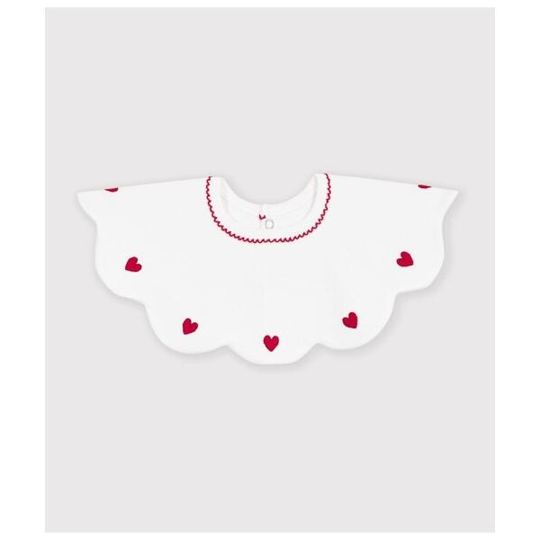 スタイ よだれかけ ハート刺繍フリルスタイ