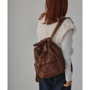デイバック リュック 2WAY ドローコード ナイロントート/バックパック レディース