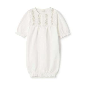 ベビー服 ロンパース 「オーガニック」刺しゅう切替2WAYオール