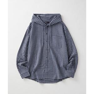 シャツ チェックフードシャツ メンズ