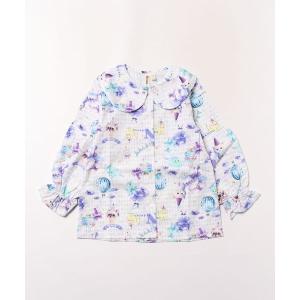 ブラウス シャツ オリジナルねこプリント　ブラウス キッズ 子供服 女の子