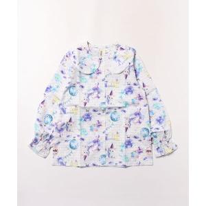 ブラウス シャツ オリジナルねこプリント　ブラウス キッズ 子供服 女の子