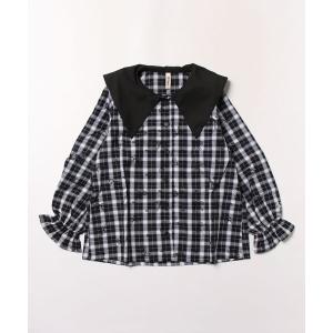 ブラウス シャツ ブラックチェック　ブラウス キッズ 子供服 女の子