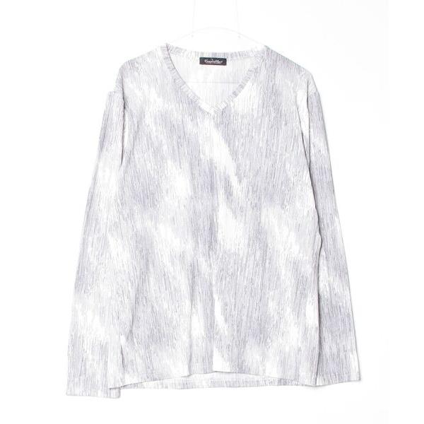 tシャツ TORNADO MART∴レゾナンスストライプテレコVネックカットソー メンズ