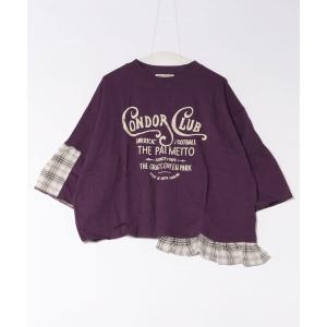tシャツ CUBE SUGAR/キューブシュガー　裾フリル リメイク風PO レディース