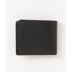 財布 「OKACHI」イタリアンレザーシリーズ中ベラ付き2つ折り財布 メンズ レディース
