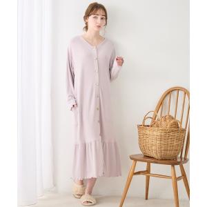 マタニティ マタニティ ルームワンピース｜なめらか レーヨン混 リブ素材 授乳対応 ネグリジェ パジャマ 入院準備 産前産後対応