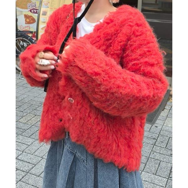 カーディガン もっさもさ過ぎるカーデ レディース