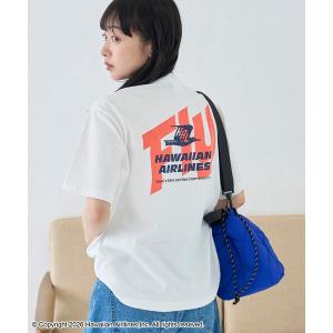 tシャツ 半袖 「RS別注」Hawaiian Airlines（ハワイアン航空）グラフィックアソートプリントTシャツ レディース
