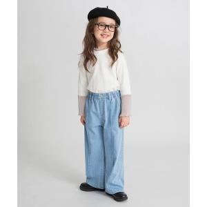 ワイドパンツ パンツ デニムワイドパンツ キッズ 子供服 女の子