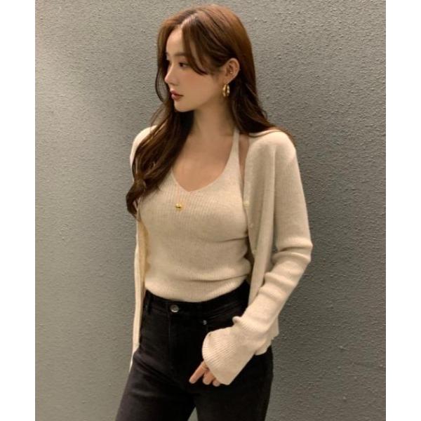 カーディガン ２枚セットカーディガン「韓国ファッション」 レディース