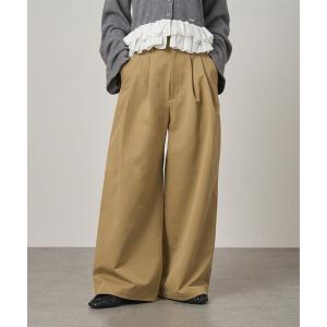 ワイドパンツ チノパン 2タックワイドストレッチチノパンツ レディース｜ZOZOTOWN Yahoo!店