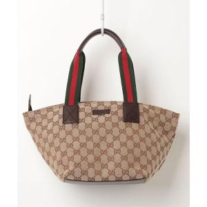 「GUCCI」 ハンドバッグ - ベージュ レディース