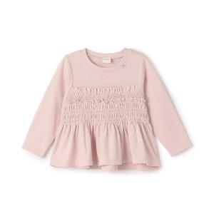 tシャツ 「リンク」シャーリングペプラム長袖Tシャツ キッズ 子供服 女の子