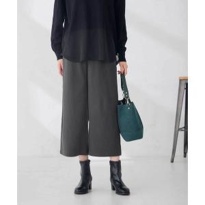 ワイドパンツ パンツ スエード ライク ガウチョパンツ レディース