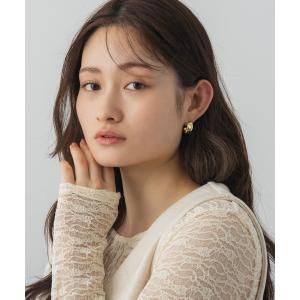 ピアス ワイドカーブメタルピアス レディース