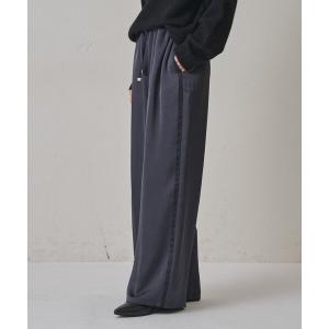 パンツ サテンラインパンツ レディース