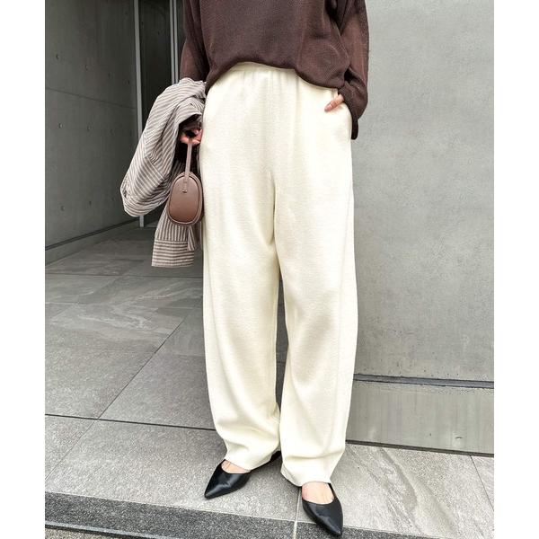 ワイドパンツ パンツ ニットカーブパンツ レディース