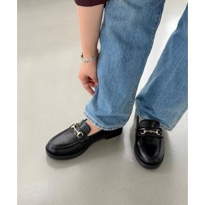 ローファー 「跳べるパンプス」ラウンドトゥ ビット モチーフ 厚底 ローファー /R-3225 レディース
