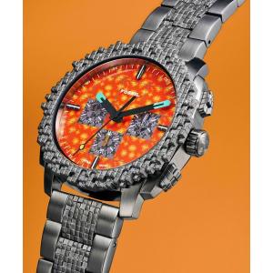 腕時計 フォッシル | マインクラフト Minecraft x Fossil 限定版 ネザー 44mm クロノグラフウォッチ 腕時計 メンズ レザー LE1251 メンズ