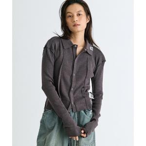 カーディガン 「Maison MIHARA YASUHIRO/メゾンミハラヤスヒロ」Inside-Out Knit Cardigan/ニットカーディガン レディース