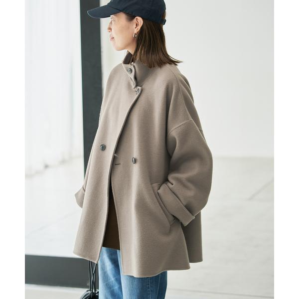 コート アウター 「WEB・一部店舗限定/追加」souple woolダブルフェイススタンドコート ...