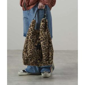 トートバッグ 大きめ 2WAY LEOPARD ECO-FUR SHOPPING TOTE BAG レディース メンズ
