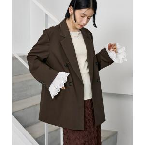 ジャケット テーラードジャケット 袖レース ダブ...の商品画像