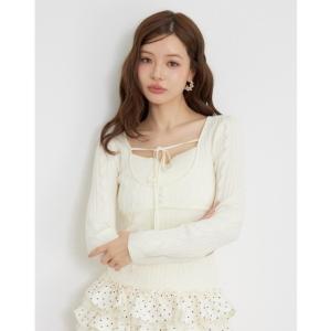 ニット セーター ケーブル 「AW先行アイテム」ケーブルタイトニットトップス 秋服 冬服 レディース