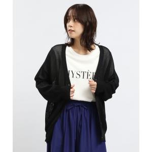 「GLOBAL WORK Smile Seed Store」 ニットカーディガン MEDIUM ブラック レディース