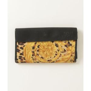 「GIANNI VERSACE」 花柄財布 - イエロー レディース