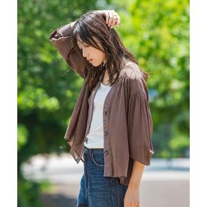 カーディガン シアーシャツカーディガン レディース