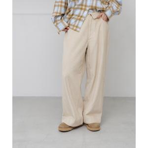 パンツ コーデュロイ ターンバックウエストパンツ レディース