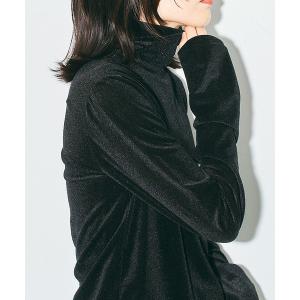 tシャツ SHEER VELOR HIGH NECK TOP：カットソー レディース