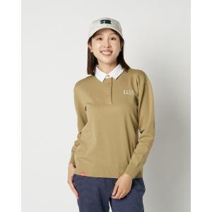 ニット セーター 「Rosasen/GOLF」 ライトポリ エリ付きニット レディース