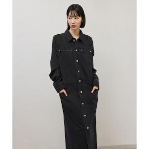 シャツワンピース 「WEB限定」・「追加」デニムシャツロングワンピース