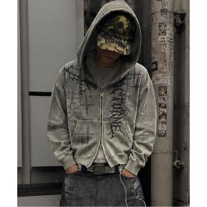 Ed Hardy（エド・ハーディー） パーカー トライバル柄 長袖 ZIP