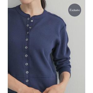 カーディガン 「別注」HANES×DOORS　ワッフルコンパクトカーディガン レディース