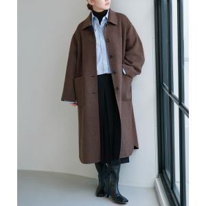 ステンカラーコート コート Super160 リバーシブルステンコート レディース