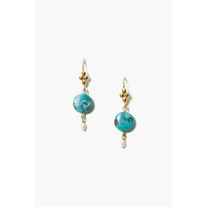 ピアス 「CHAN LUU」STONE AND PEARL DROP EARRINGS レディース
