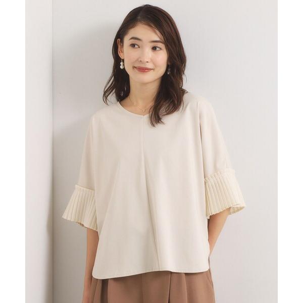 tシャツ 袖口プリーツプルオーバー レディース