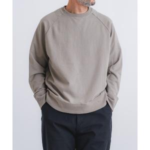 tシャツ ステッチ裏毛ラグランクルーネックプルオーバー メンズ