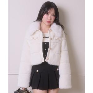 ムートンコート ボアコート 2wayショートファージャケット レディース｜ZOZOTOWN Yahoo!店