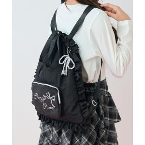 リュック 「A4対応・撥水」キラキラロゴナップサック キッズ 子供 女の子
